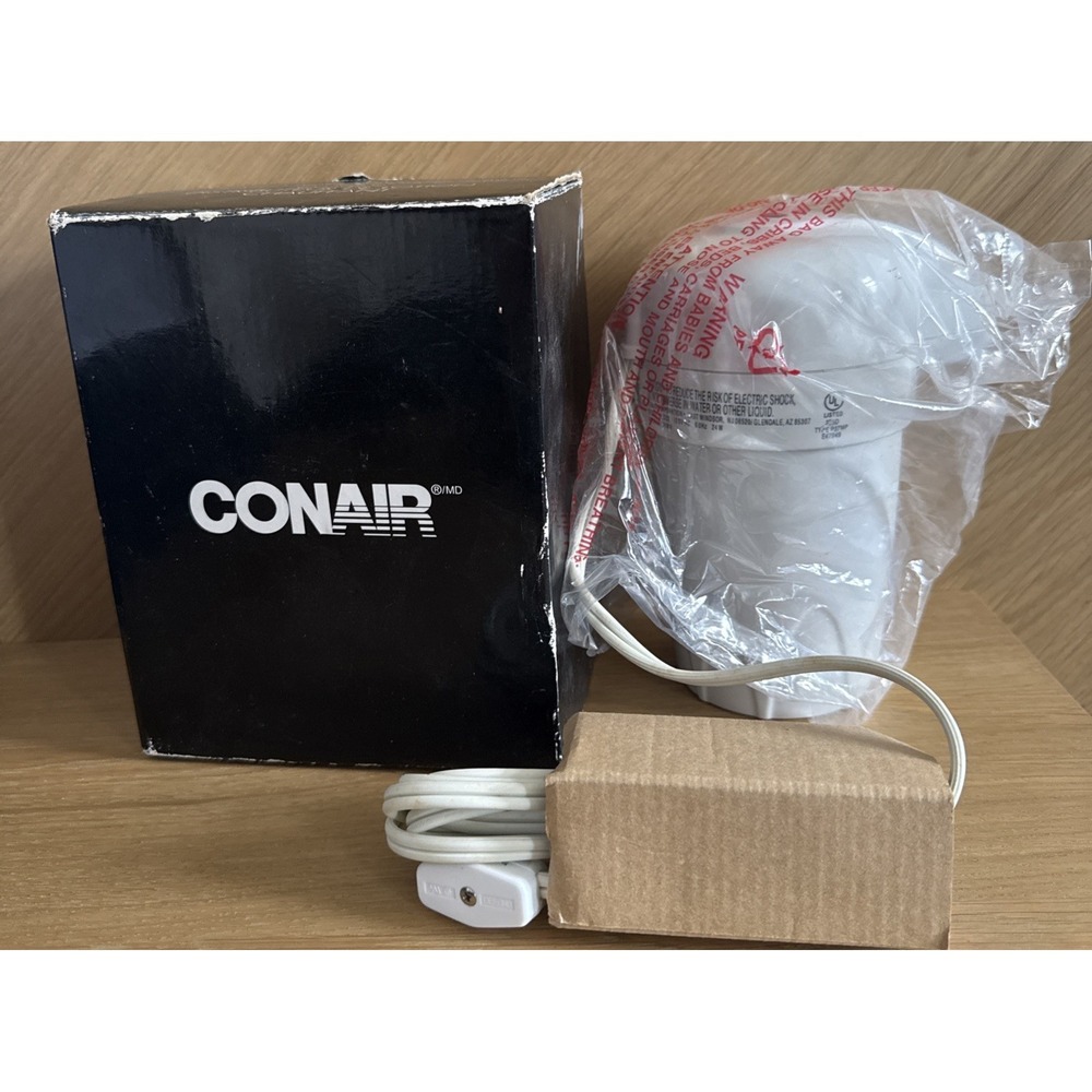Vtg Conair Heated Lotion Dispenser Warmer Hand & Body White New